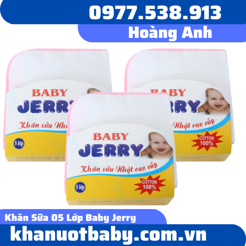 Khăn Sữa 05 Lớp Cao Cấp Baby Jerry 25x35cm 1